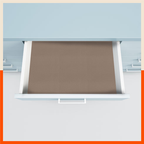 Vega Multipurpose Diamond Texture Shelf Liner | Brown (45 cm X 500 cm 380 GSM)
